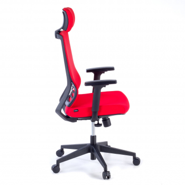office chair red with headrest mesh 1d adjustable armrests lumbar support headrest 4