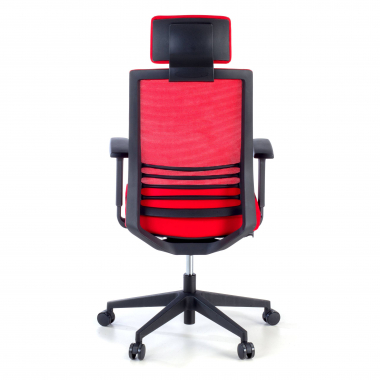 office chair red with headrest mesh 1d adjustable armrests lumbar support headrest 3