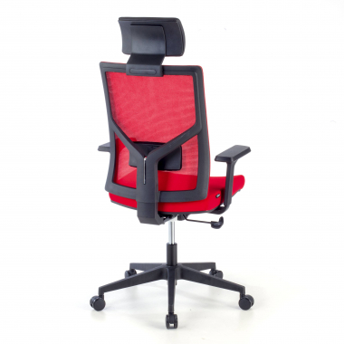 office chair red black frame mesh 1d adjustable armrests lumbar support headrest 8