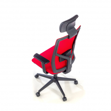 office chair red black frame mesh 1d adjustable armrests lumbar support headrest 9