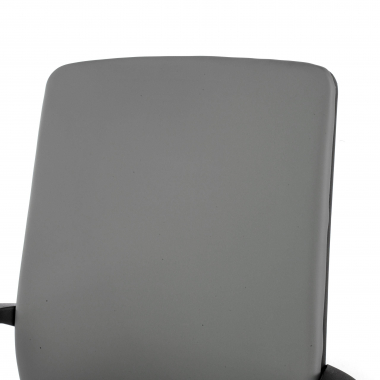 visitor chair gray faux leather synthetic leather fixed armrests 8