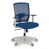 Akira white ergonomic office chair with headrest