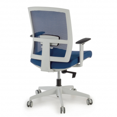 ergonomic chair white blue white frame mesh 1d adjustable armrests lumbar support 8