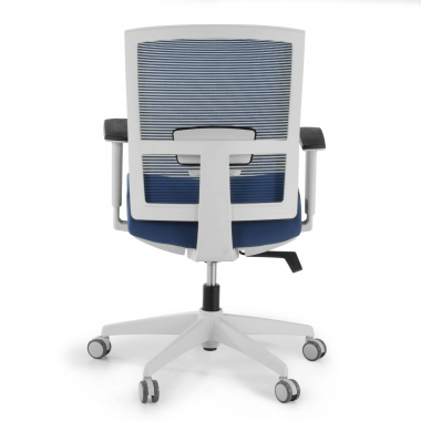 ergonomic chair white blue white frame mesh 1d adjustable armrests lumbar support 6