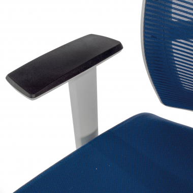 ergonomic chair white blue white frame mesh 1d adjustable armrests lumbar support 7