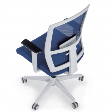 ergonomic chair white blue white frame mesh 1d adjustable armrests lumbar support 9