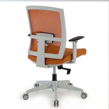 ergonomic chair white orange white frame mesh 1d adjustable armrests lumbar support 8