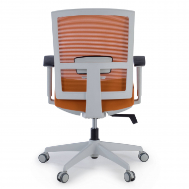 ergonomic chair white orange white frame mesh 1d adjustable armrests lumbar support 6
