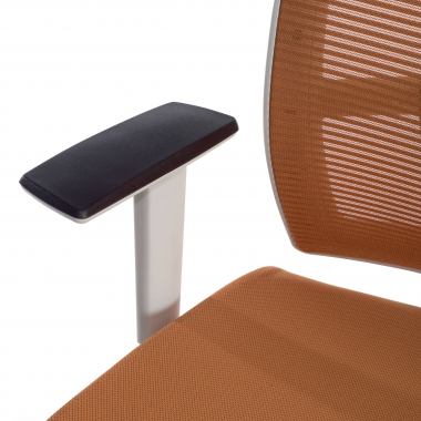 ergonomic chair white orange white frame mesh 1d adjustable armrests lumbar support 5