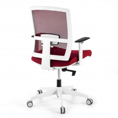 ergonomic chair white red white frame mesh 1d adjustable armrests lumbar support 7
