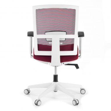 ergonomic chair white red white frame mesh 1d adjustable armrests lumbar support 6