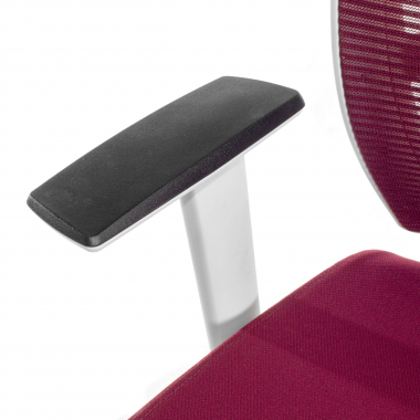 ergonomic chair white red white frame mesh 1d adjustable armrests lumbar support 5