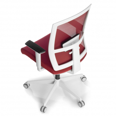 ergonomic chair white red white frame mesh 1d adjustable armrests lumbar support 8