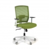 Akira white ergonomic office chair, synchro mechanism