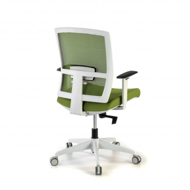 ergonomic chair white green white frame mesh 1d adjustable armrests lumbar support 5