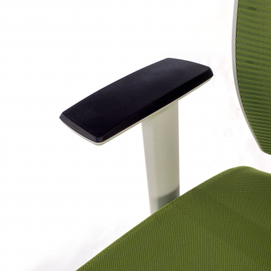 ergonomic chair white green white frame mesh 1d adjustable armrests lumbar support 8