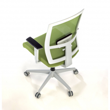 ergonomic chair white green white frame mesh 1d adjustable armrests lumbar support 9