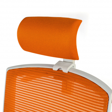 ergonomic chair white orange white frame headrest mesh 1d adjustable armrests lumbar support headrest 8