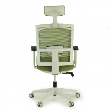 ergonomic chair white green white frame headrest mesh 1d adjustable armrests lumbar support headrest 6