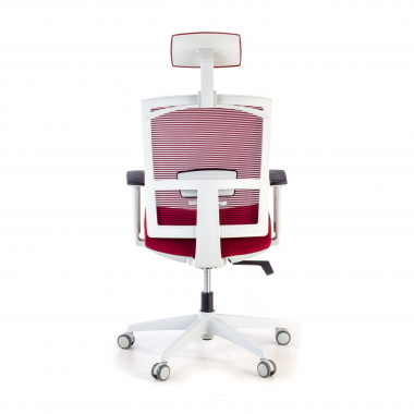 ergonomic chair white red white frame headrest mesh 1d adjustable armrests lumbar support headrest 6