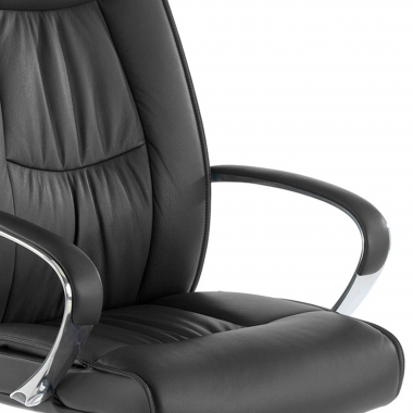 office chair black high back faux leather synthetic leather upholstered armrests 5