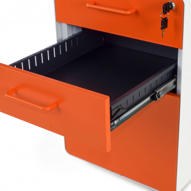 desk drawer unit filing cabinet white orange apple 4