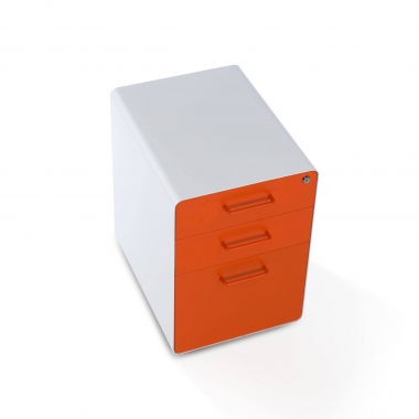 desk drawer unit filing cabinet white orange apple 9