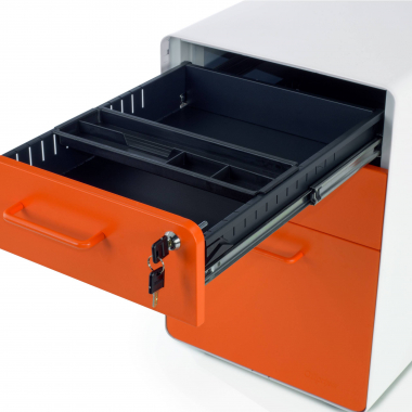 desk drawer unit filing cabinet white orange apple 8
