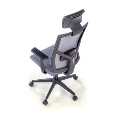 office chair gray black frame mesh 1d adjustable armrests lumbar support headrest 9