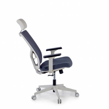 office chair white grey white frame headrest mesh 1d adjustable armrests lumbar support headrest 5