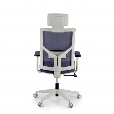 office chair white grey white frame headrest mesh 1d adjustable armrests lumbar support headrest 8