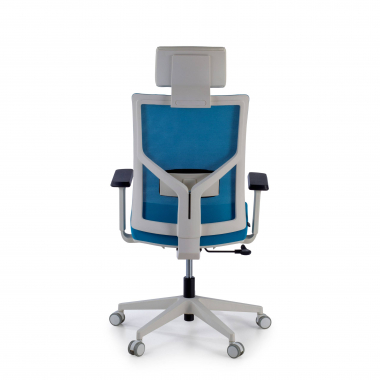 office chair white blue white frame headrest mesh 1d adjustable armrests lumbar support headrest 7