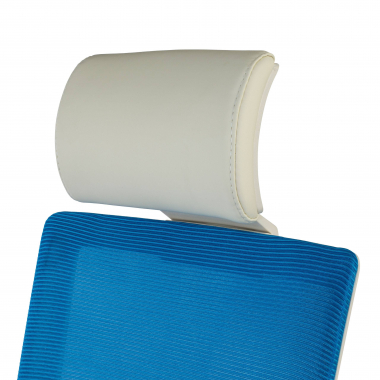 office chair white blue white frame headrest mesh 1d adjustable armrests lumbar support headrest 8