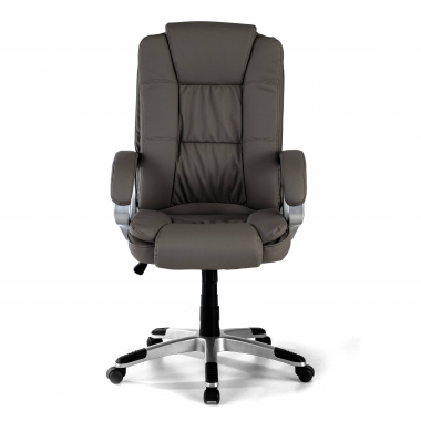 office chair gray bavaria synthetic leather upholstered armrests 3