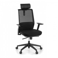 Five red office chair with...
