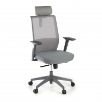 Five red office chair with...
