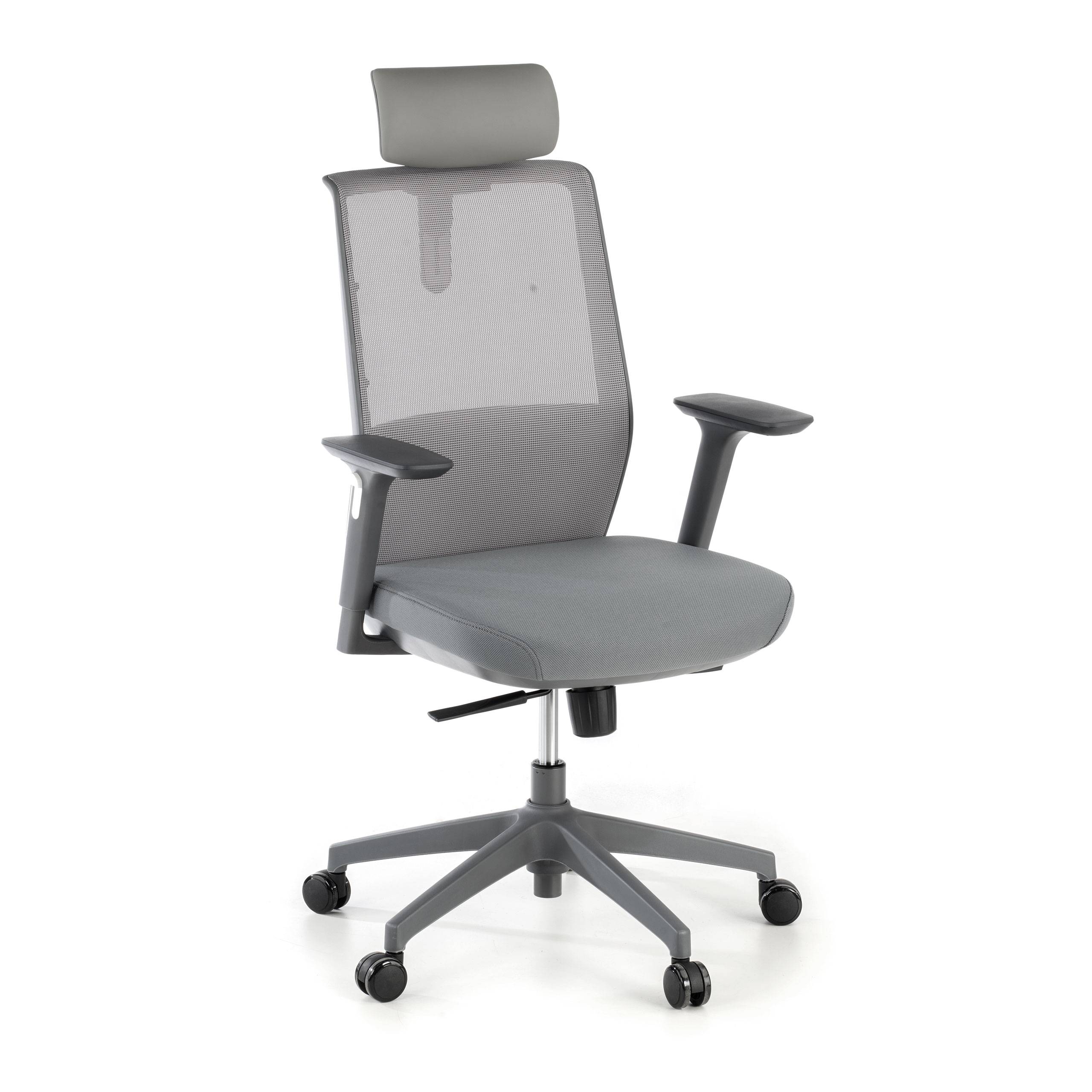 Five red office chair with headrest, used 8 hours a day