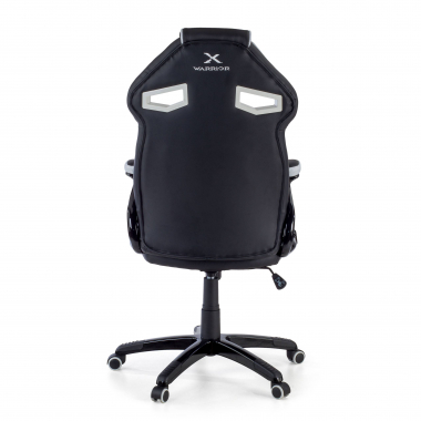 gaming chair white faux leather synthetic leather fixed armrests 6