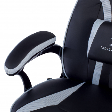 gaming chair white faux leather synthetic leather fixed armrests 7
