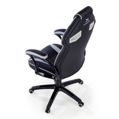 gaming chair white faux leather synthetic leather fixed armrests 9