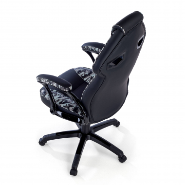 gaming chair gray camouflage synthetic leather fixed armrests 9