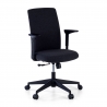 Sheryl white swivel chair, adjustable arms, upholstered