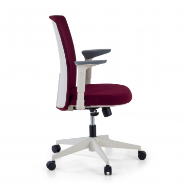 swivel chair white red white frame fabric 1d adjustable armrests 4