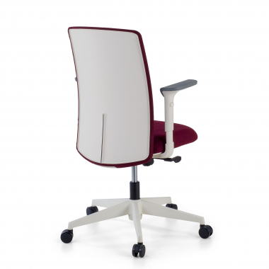 swivel chair white red white frame fabric 1d adjustable armrests 6