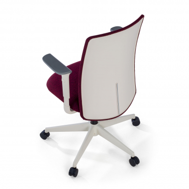 swivel chair white red white frame fabric 1d adjustable armrests 9