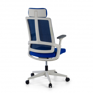 cheap office chair white blue white frame mesh 4d adjustable armrests lumbar support headrest 6