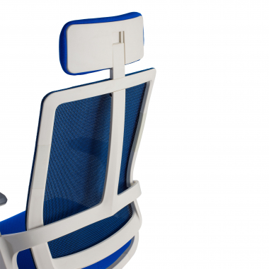 cheap office chair white blue white frame mesh 4d adjustable armrests lumbar support headrest 5