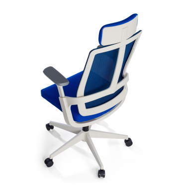 cheap office chair white blue white frame mesh 4d adjustable armrests lumbar support headrest 9