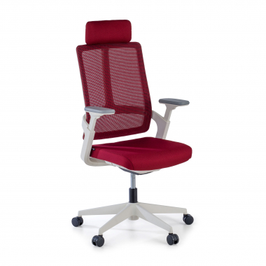cheap office chair white red white frame mesh 4d adjustable armrests lumbar support headrest 1