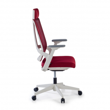 cheap office chair white red white frame mesh 4d adjustable armrests lumbar support headrest 5